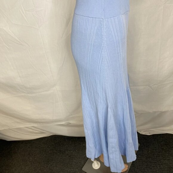 NEW CARA CARA Women's Dara Ribbed Knit Elegance Skirt Sky Blue Size S - Picture 2 of 9